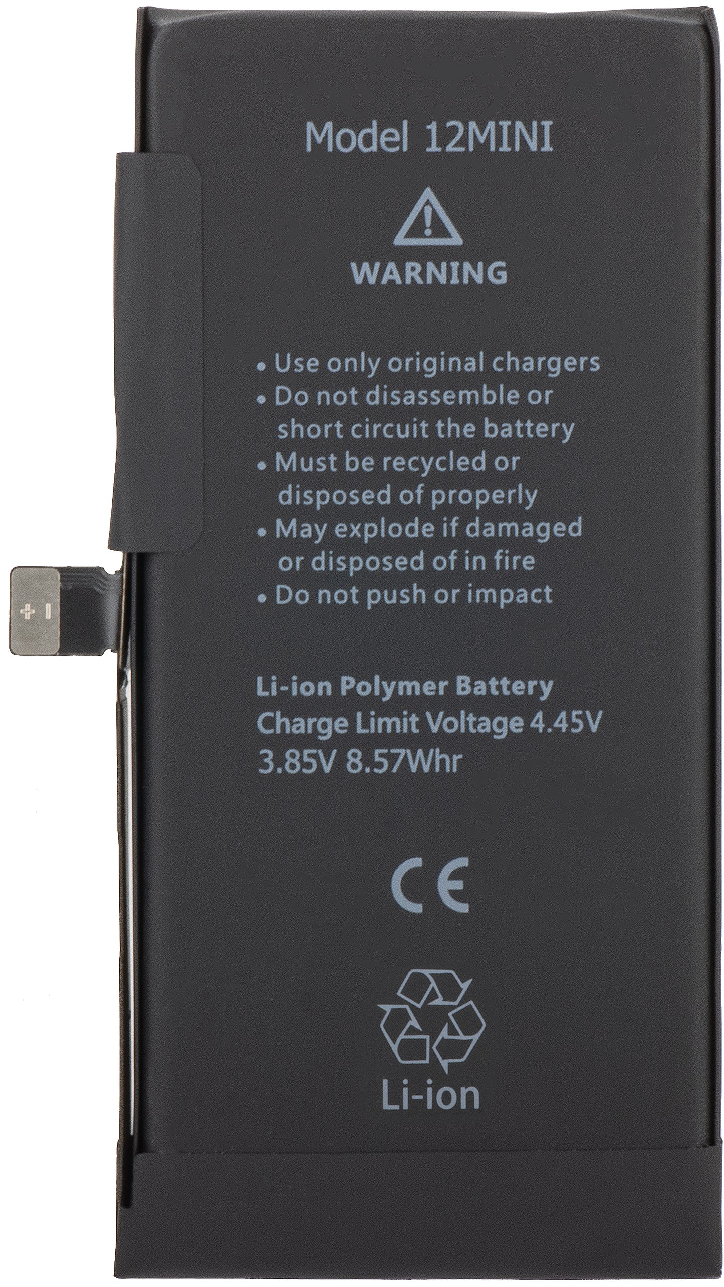 Batterie Apple iPhone 12 mini avec intégration du Flex Band BMS (aucun contact à souder requis)