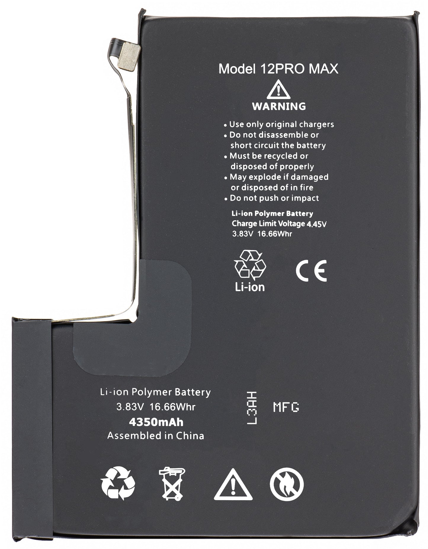 Apple iPhone 12 Pro Max batterij, hoge capaciteit