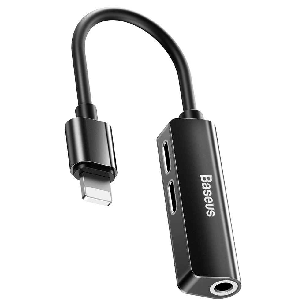 Lightning Audio Adapter - Lightning / 3.5mm Baseus L52, Zwart, Herverpakt CALL52-01