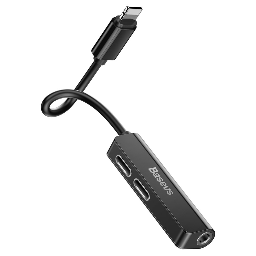 Lightning Audio Adapter - Lightning / 3.5mm Baseus L52, Zwart, Herverpakt CALL52-01