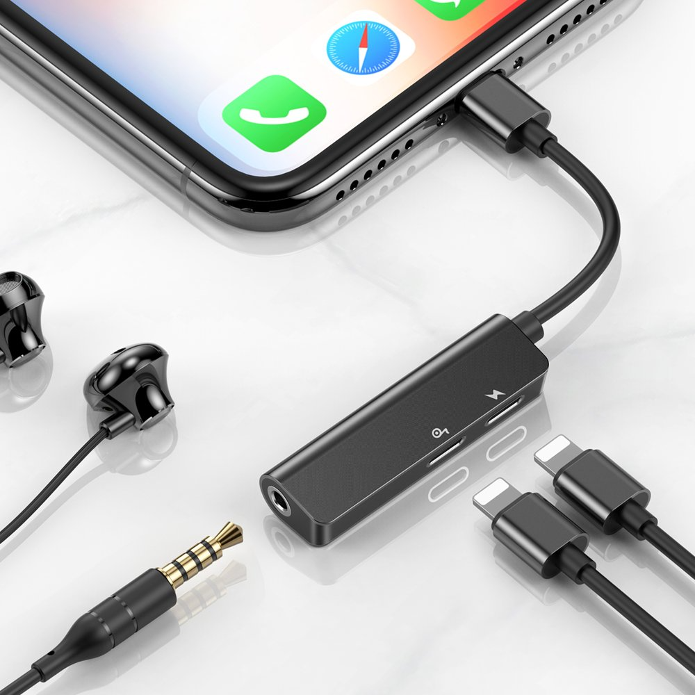 Lightning Audio Adapter - Lightning / 3.5mm Baseus L52, Zwart, Herverpakt CALL52-01