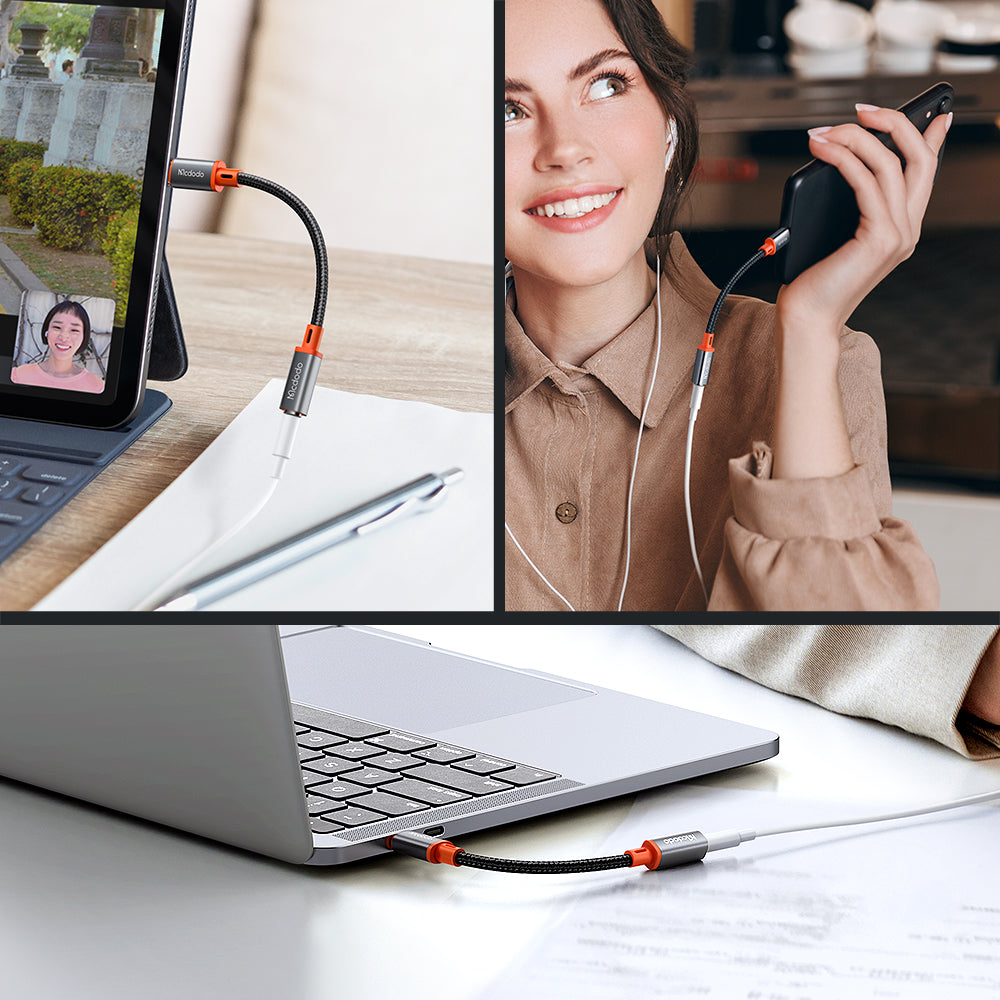 Audio Adapter USB-C - 3.5mm McDodo CA-7561, Zwart
