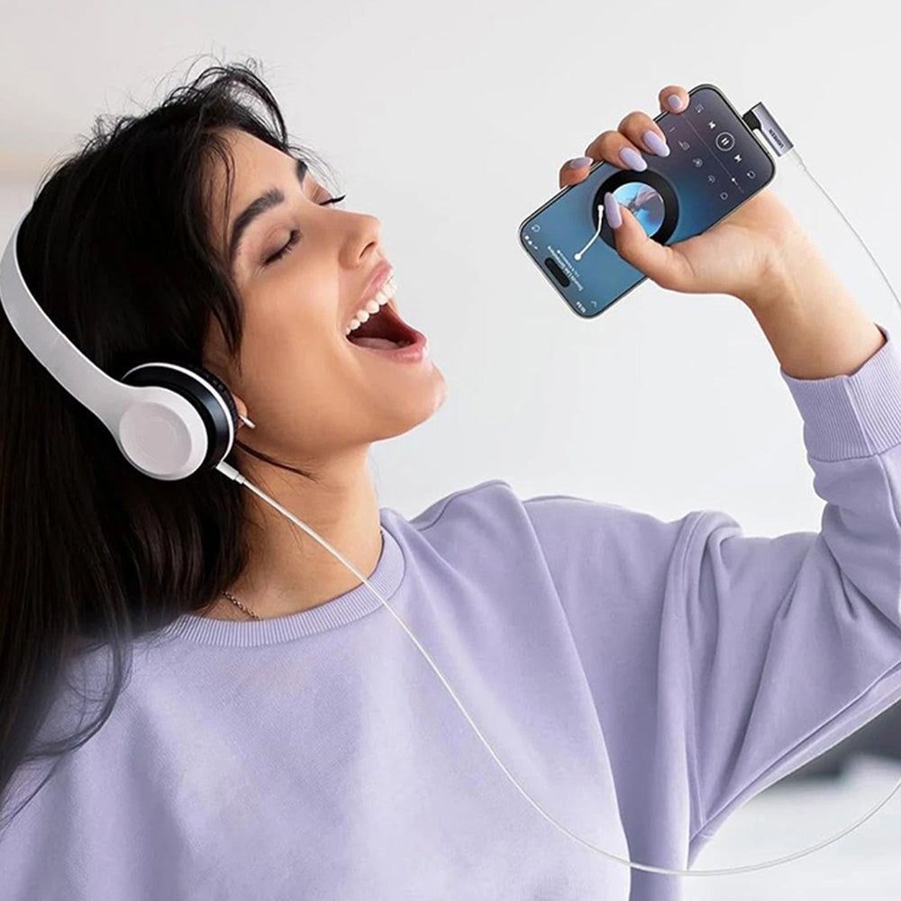 Adaptateur Audio USB-C - 3.5mm UGREEN CM460 (20194) Angled, Gris