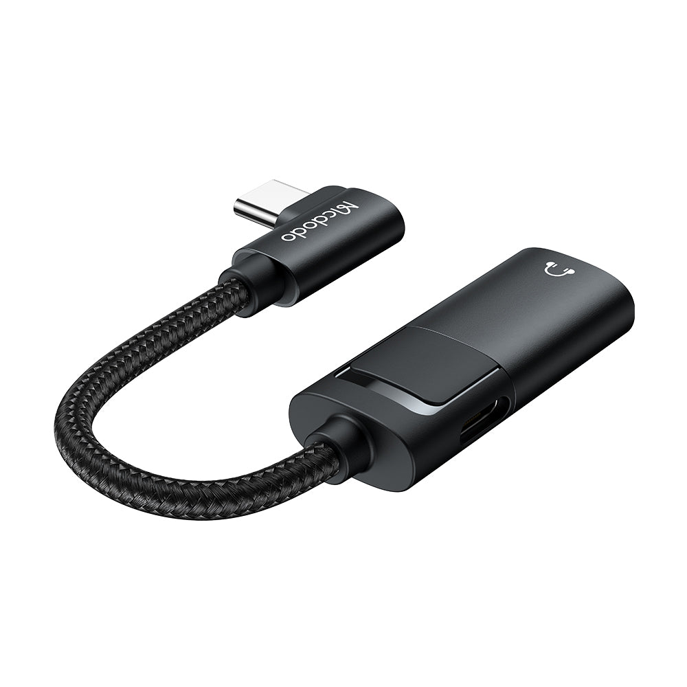 Adaptateur Audio USB-C - USB-C / 3.5mm McDodo CA-1880, Noir