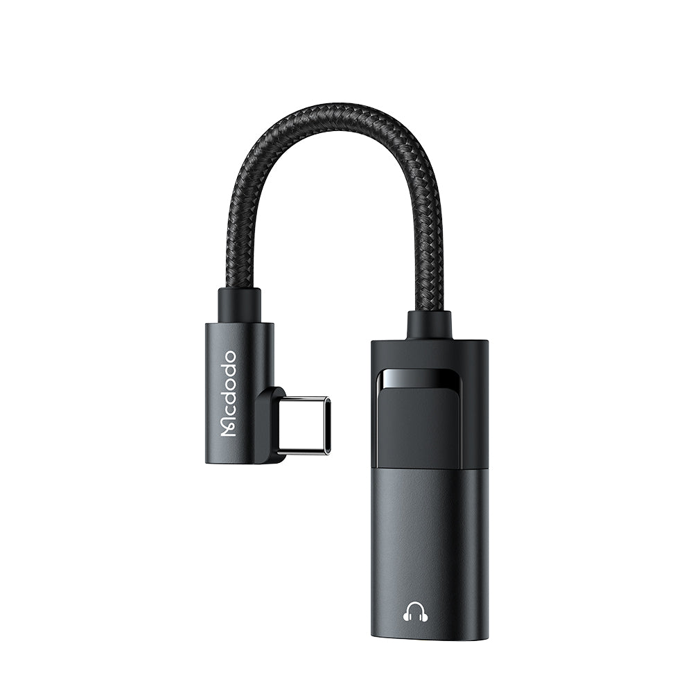 Adaptateur Audio USB-C - USB-C / 3.5mm McDodo CA-1880, Noir
