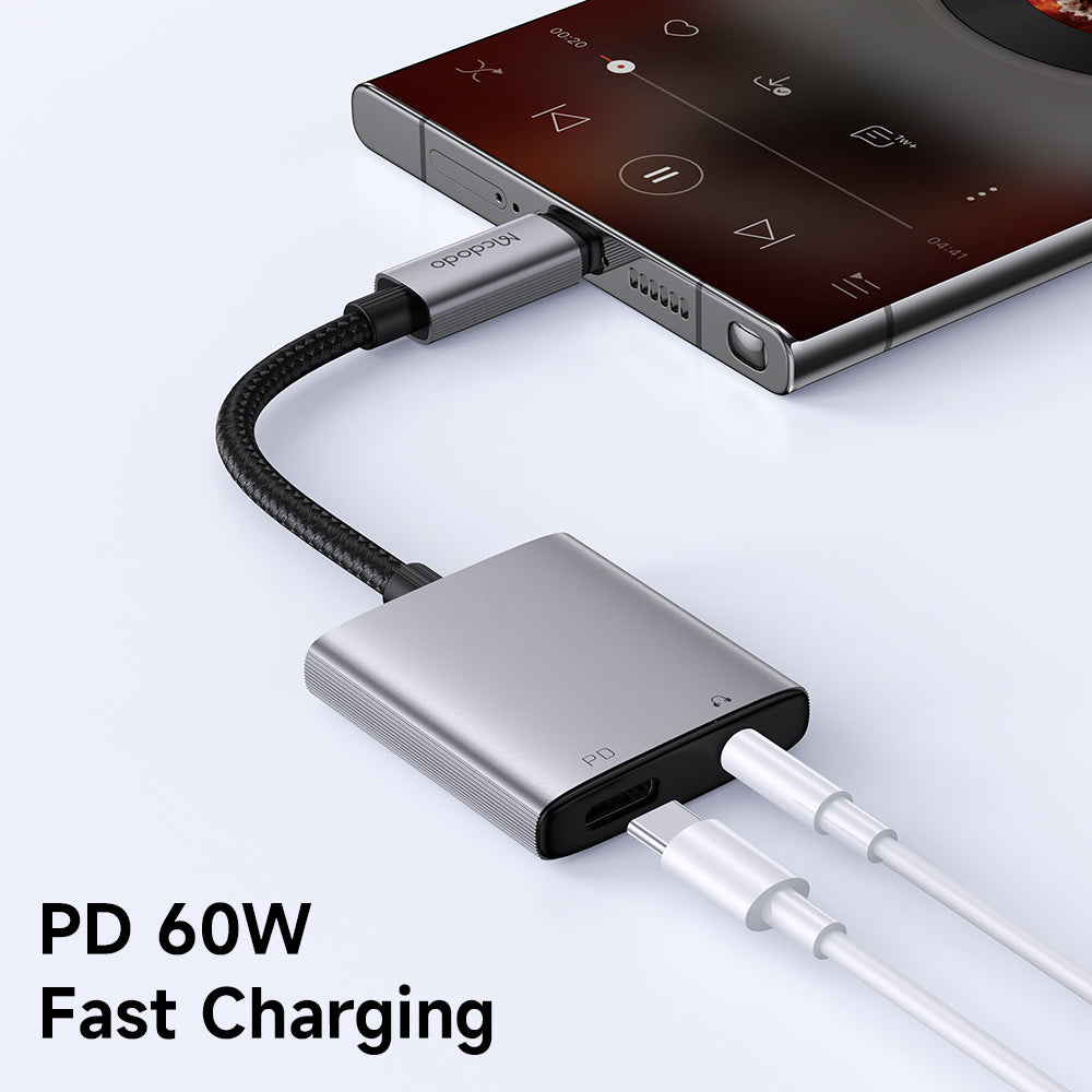 USB-C Audio Adapter - USB-C / 3.5mm McDodo CA-5050 Wales, Gray