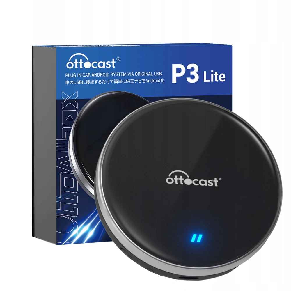 Adaptateur Carplay / Android Auto sans fil Ottocast OttoAibox P3 Lite pour Apple iPhone / Série Android