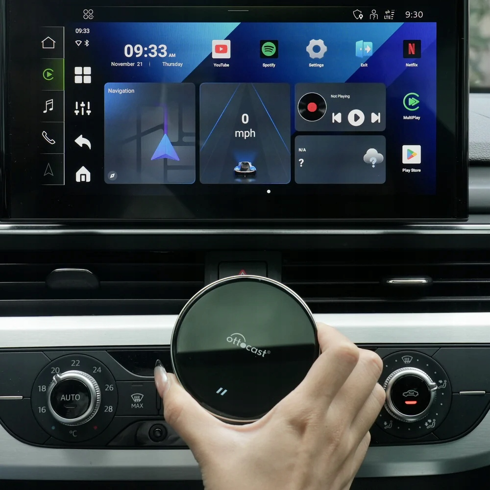 Adaptateur Carplay / Android Auto sans fil Ottocast OttoAibox P3 Lite pour Apple iPhone / Série Android