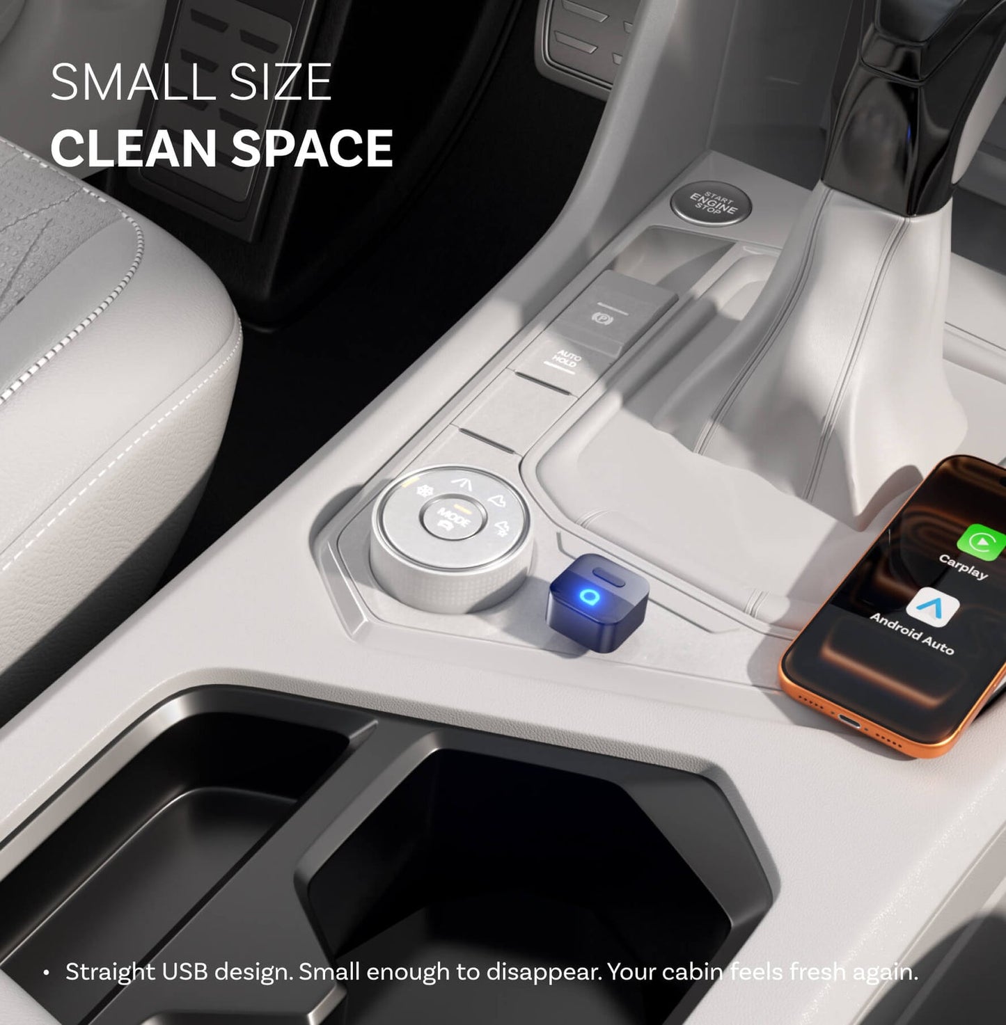Wireless Carplay / Android Auto Adapter Ottocast Mini Pico Style B für Apple iPhone / Android Series CA525-T3