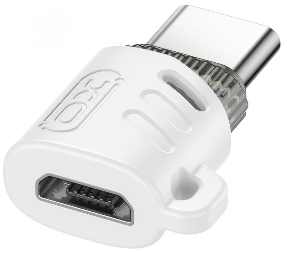 Data- en Oplaadadapter microUSB - USB-C XO Design NB256G, Wit
