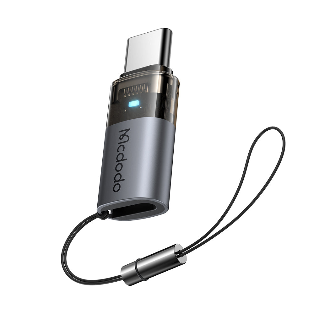 Adapter voor Data en Opladen Lightning - USB-C McDodo OT-7610, Zwart