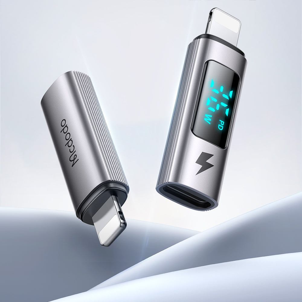 USB-C - Lightning McDodo OT-6100 Wales Display Adapter, Zwart