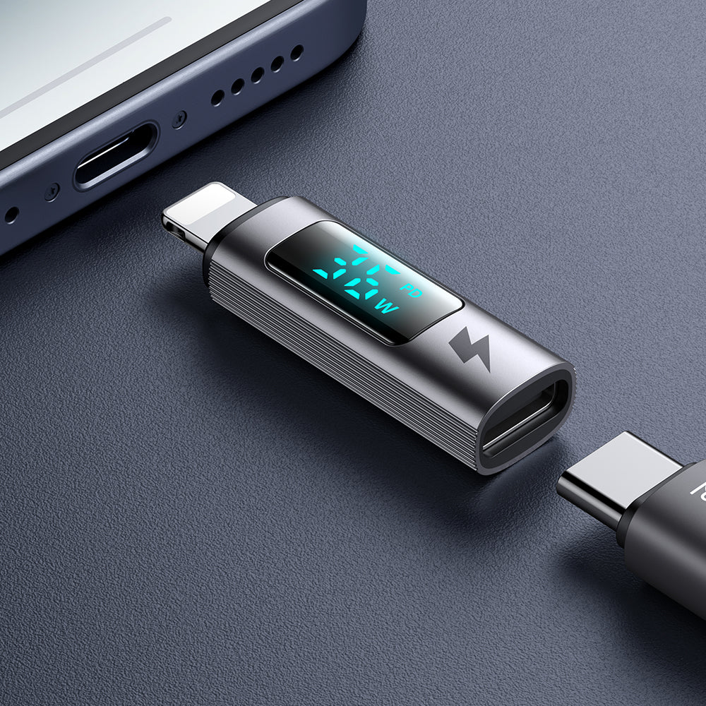 USB-C - Lightning McDodo OT-6100 Wales Display Adapter, Zwart