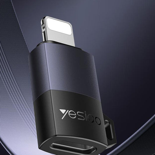 Adaptateur de données et de charge USB-C - Lightning Yesido GS27, Gris