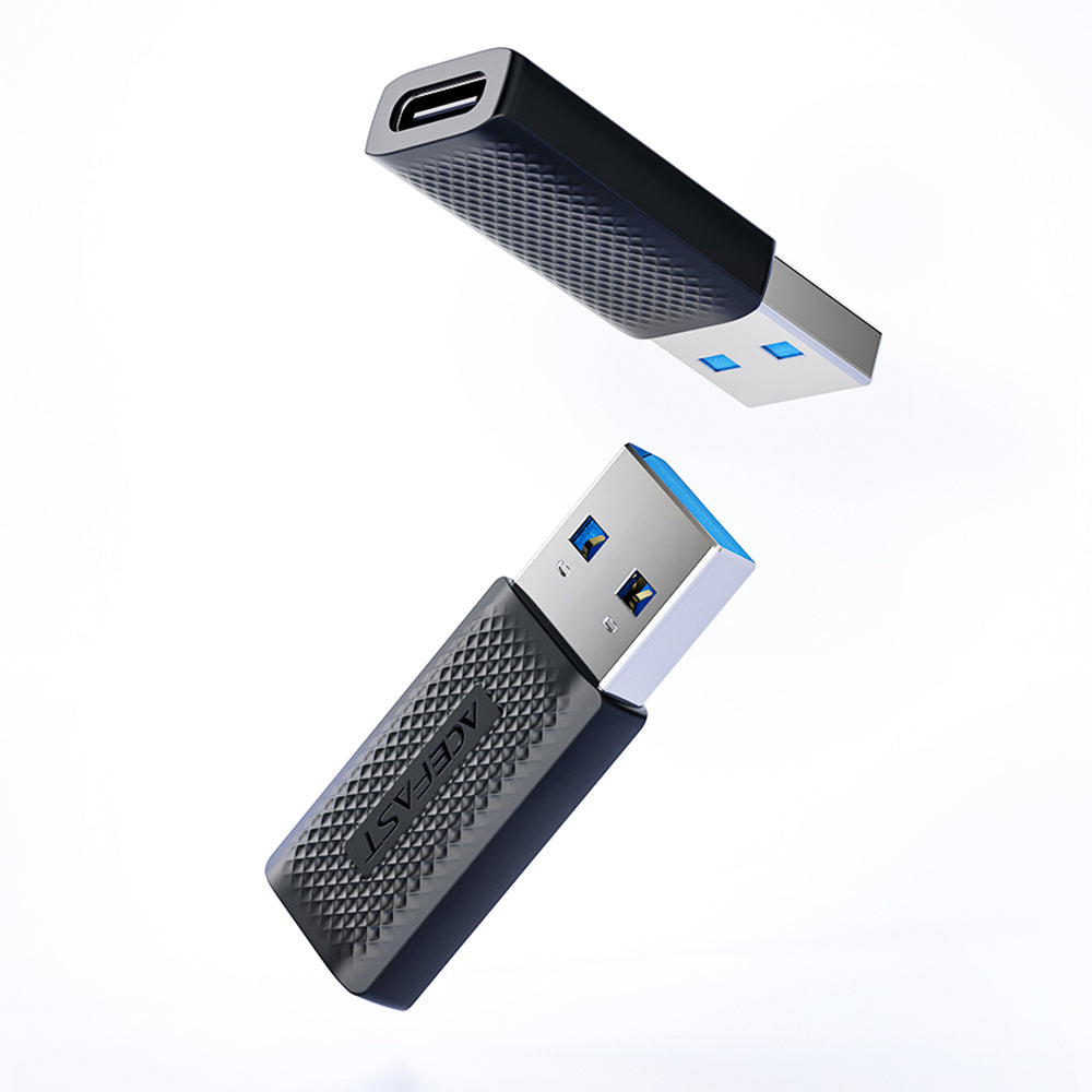 Data- en Oplaadadapter USB-C - USB-A Acefast J2, Zwart