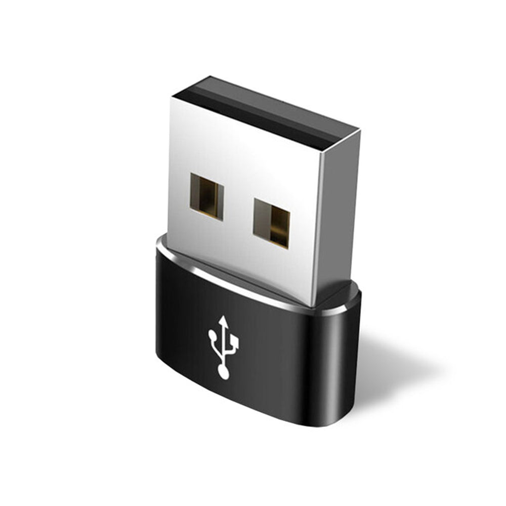 USB-C - USB-A Daten- und Ladeadapter Techsuit, Schwarz