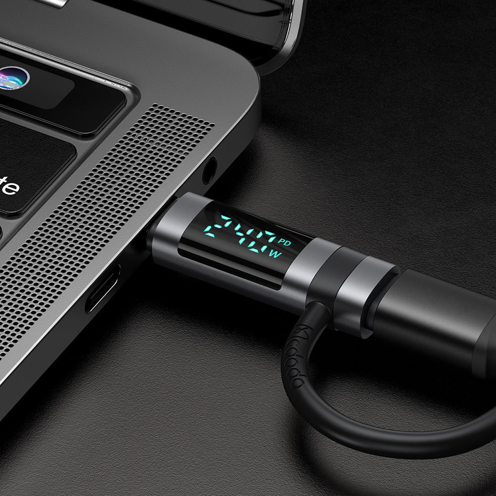 Adaptateur de Données et de Charge USB-C - USB-C McDodo OT-2620 Pigeon Display, Noir