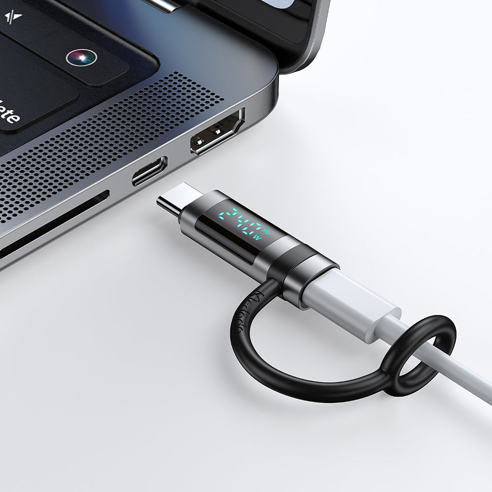 Adaptateur de Données et de Charge USB-C - USB-C McDodo OT-2620 Pigeon Display, Noir