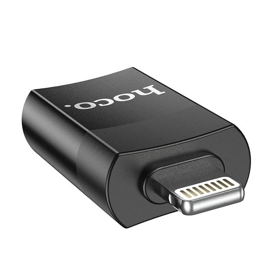 OTG Lightning - USB-A HOCO UA17 Adapter, Zwart