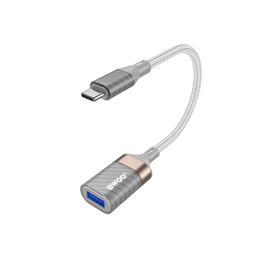 Adaptateur OTG USB-C - USB-A BWOO BZ69, Gris