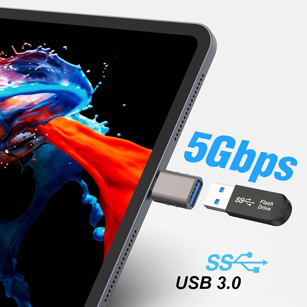 OTG Adapter USB-C - USB-A Techsuit A10 SlateVolt, Grijs