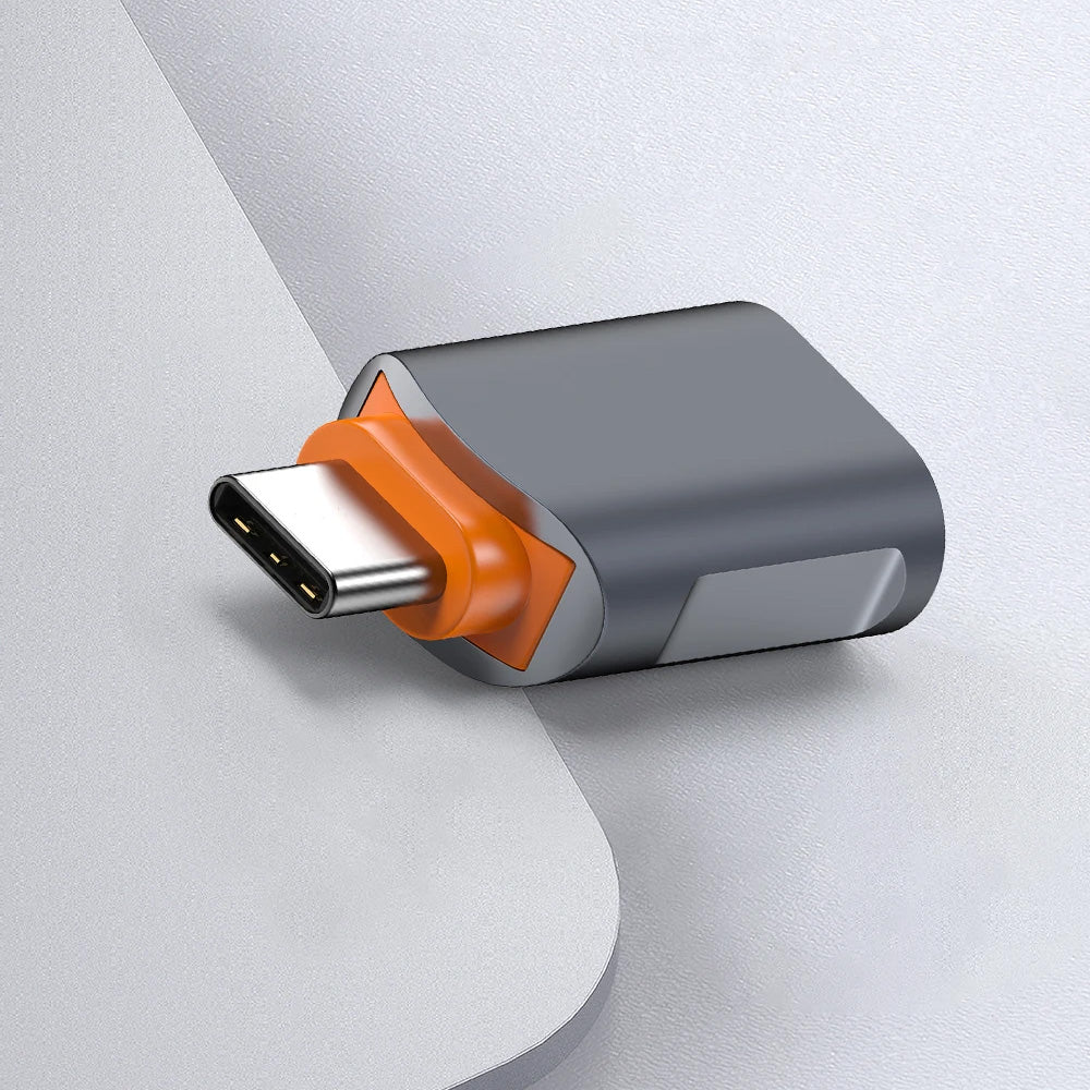 Adaptateur OTG USB-C - USB-A Techsuit A9 SlateVolt, Gris Orange