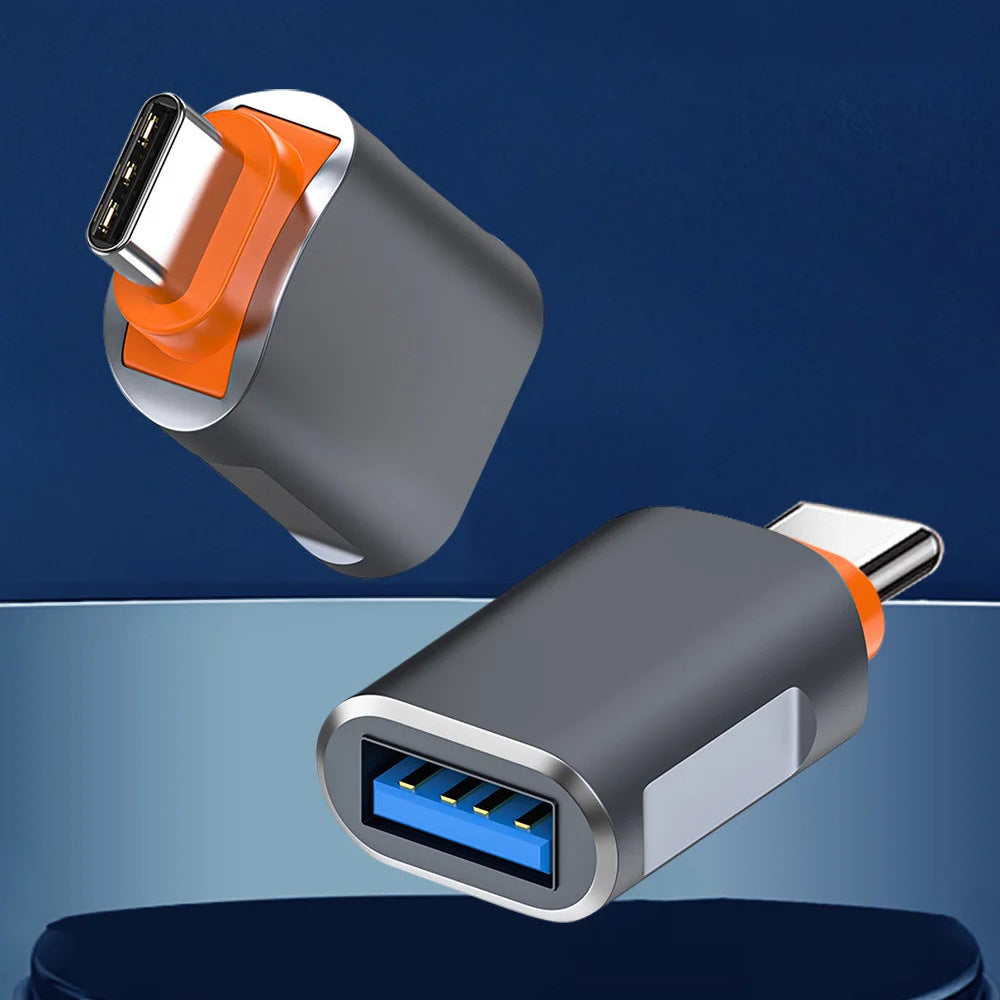 Adaptateur OTG USB-C - USB-A Techsuit A9 SlateVolt, Gris Orange