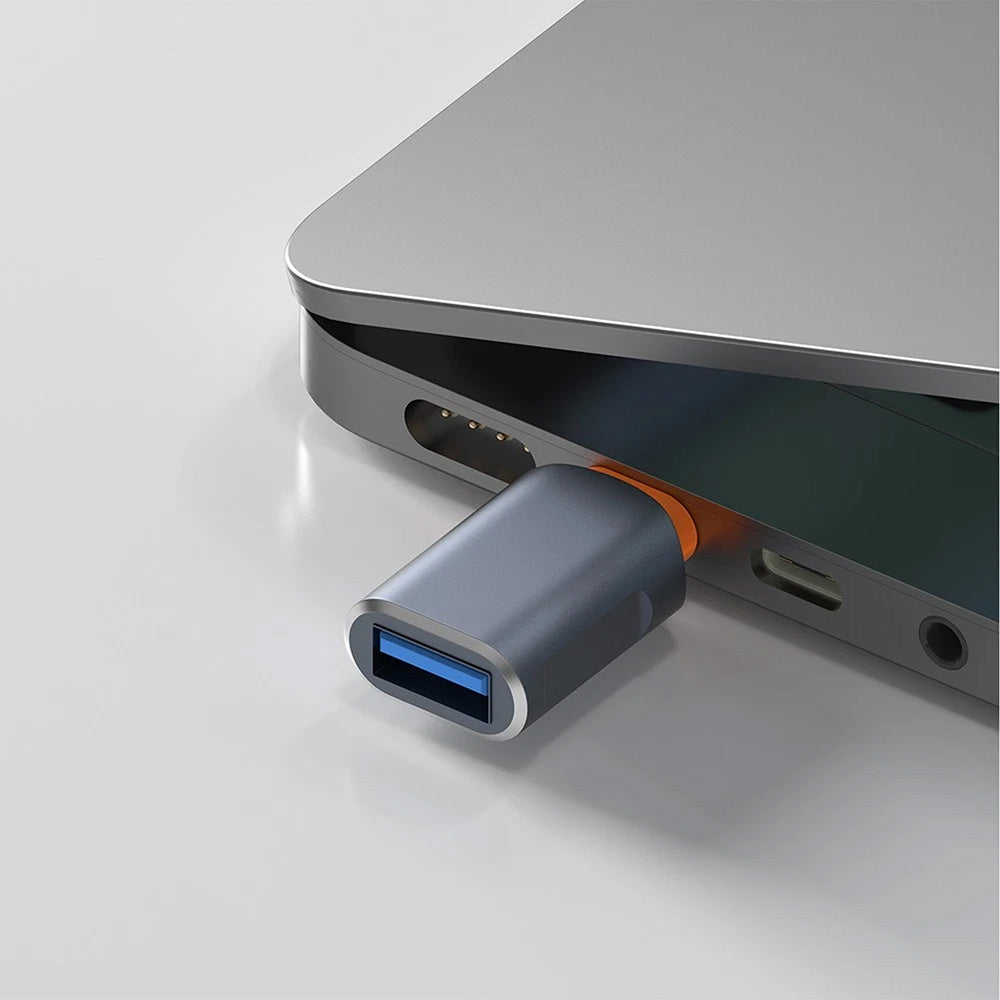 Adaptateur OTG USB-C - USB-A Techsuit A9 SlateVolt, Gris Orange