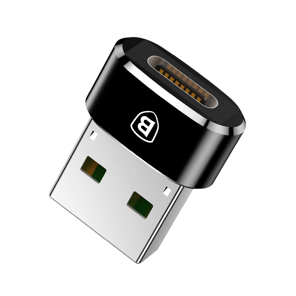 USB-C naar USB-A Baseus USB-C naar USB-A oplaad- en data-adapter, zwart CAAOTG-01 CAAOTG-01