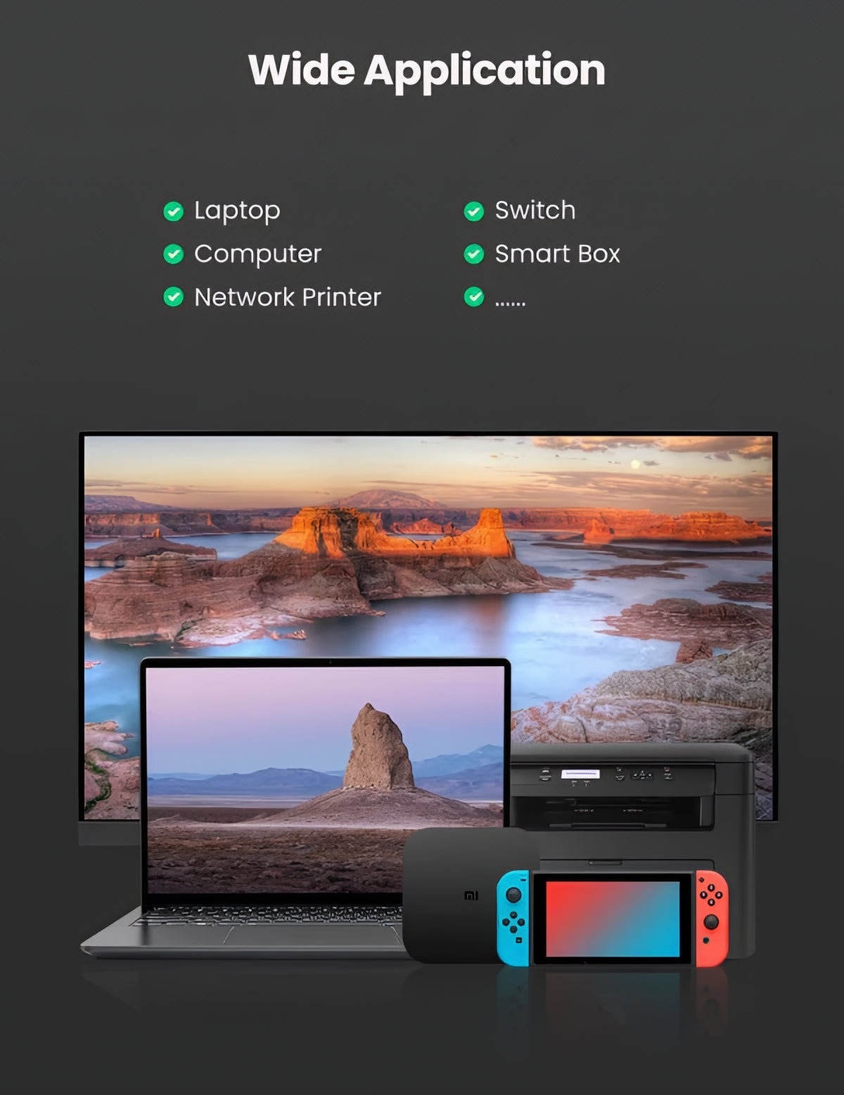 UGREEN CM209 Netwerkkaart, RJ45, USB, Gri