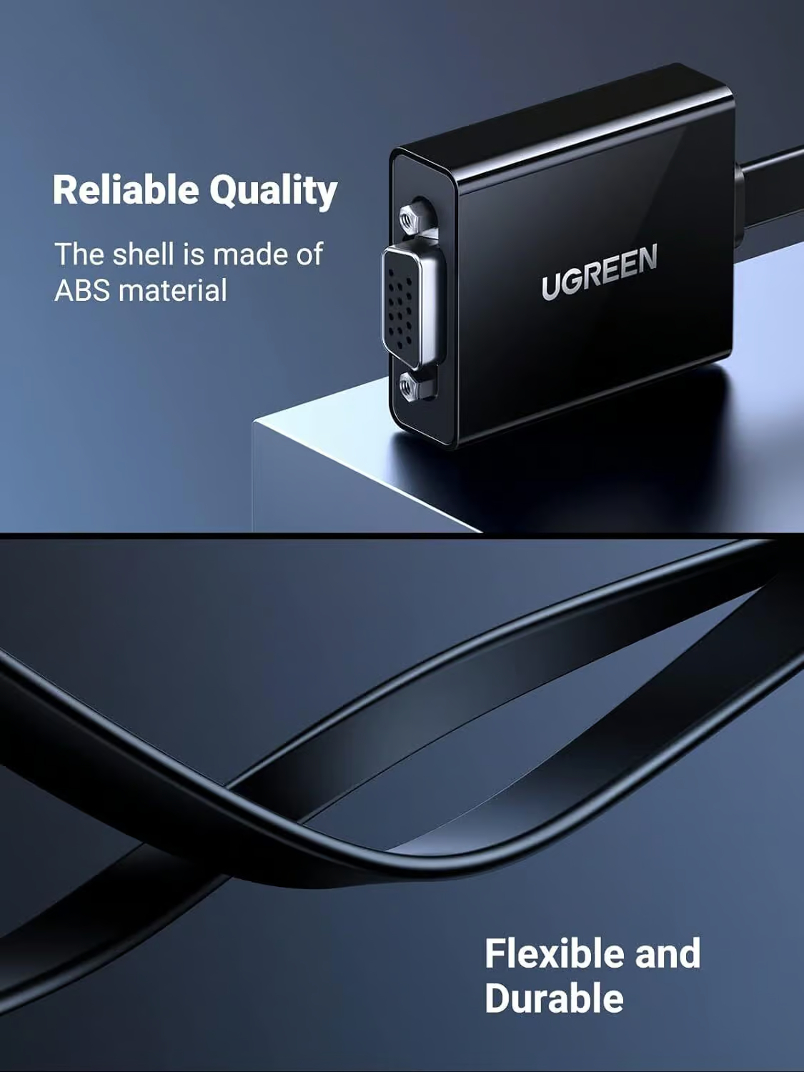 UGREEN CM611 Video-adapter (90813), HDMI - VGA, 1080P, Zwart