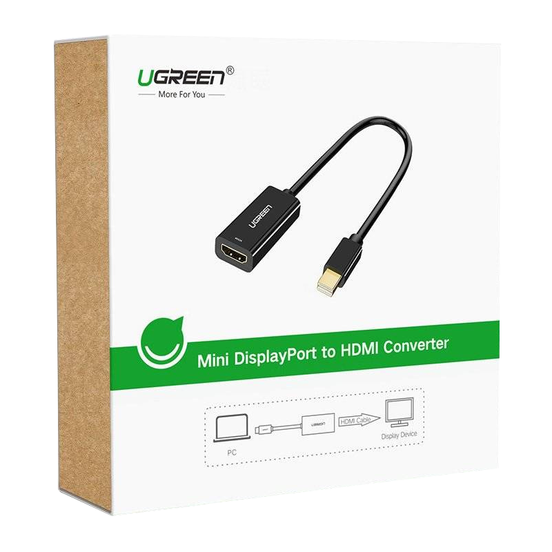 UGREEN MD112 Videoadapter, MiniDisplayPort - HDMI, 4K, Schwarz
