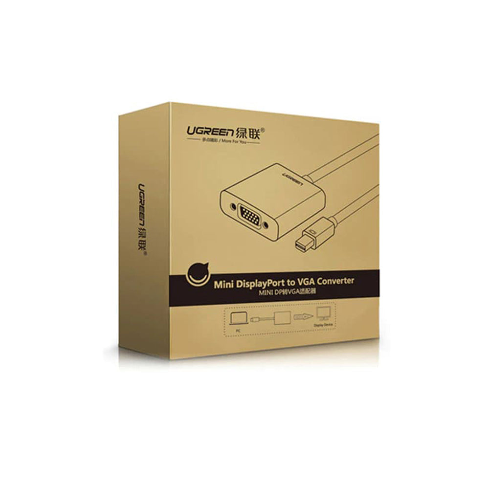 UGREEN Videoadapter, MiniDisplayPort - VGA, 1080P, Schwarz