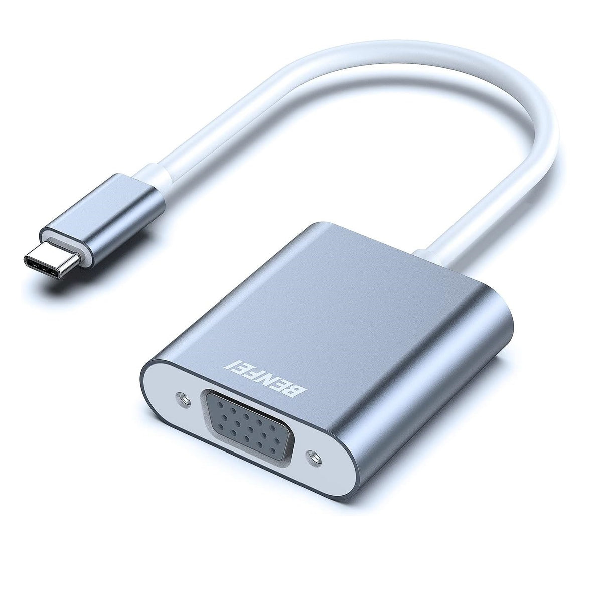 Benfei Video-adapter, USB-C - VGA, 1080P, Grijs