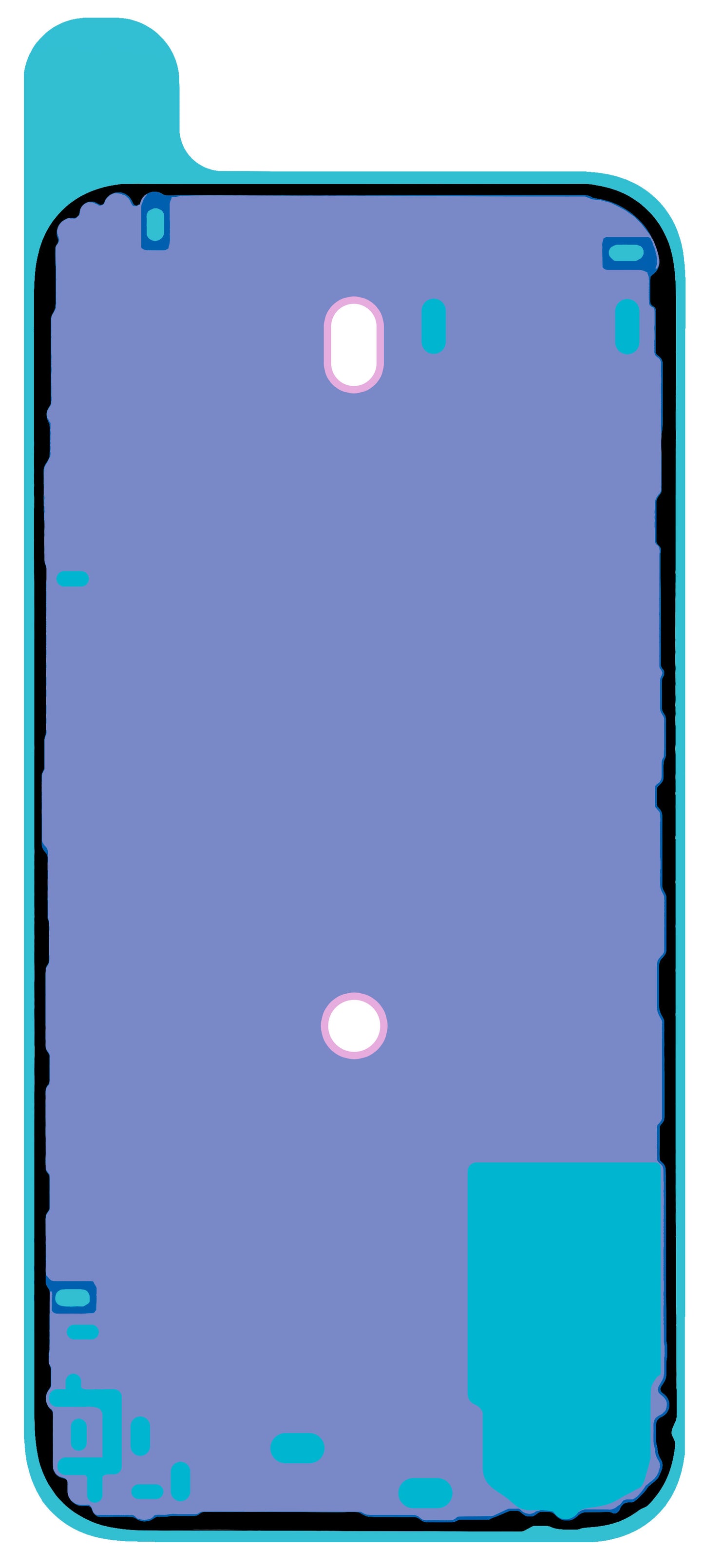 Klebstoff Batterieabdeckung Apple iPhone 16 Plus, Service Pack 923-11070