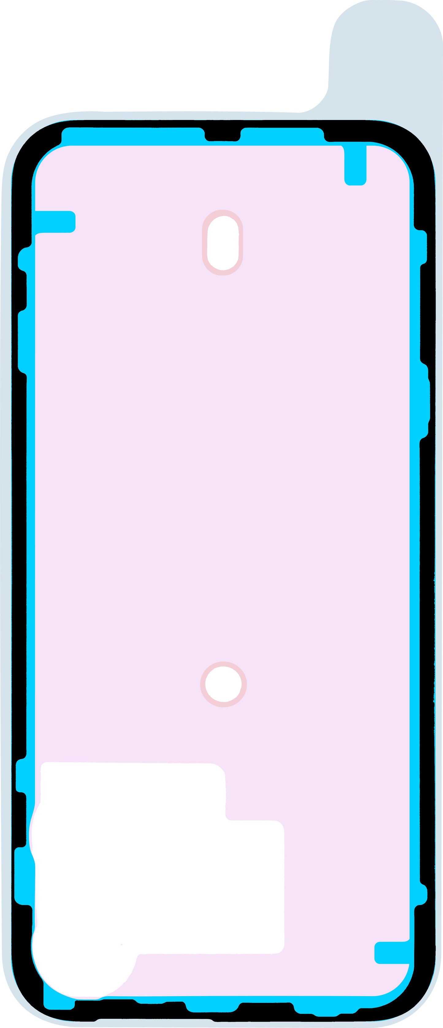 Klebstoff Batterieabdeckung Apple iPhone 15 Pro Max, Service Pack 923-09191