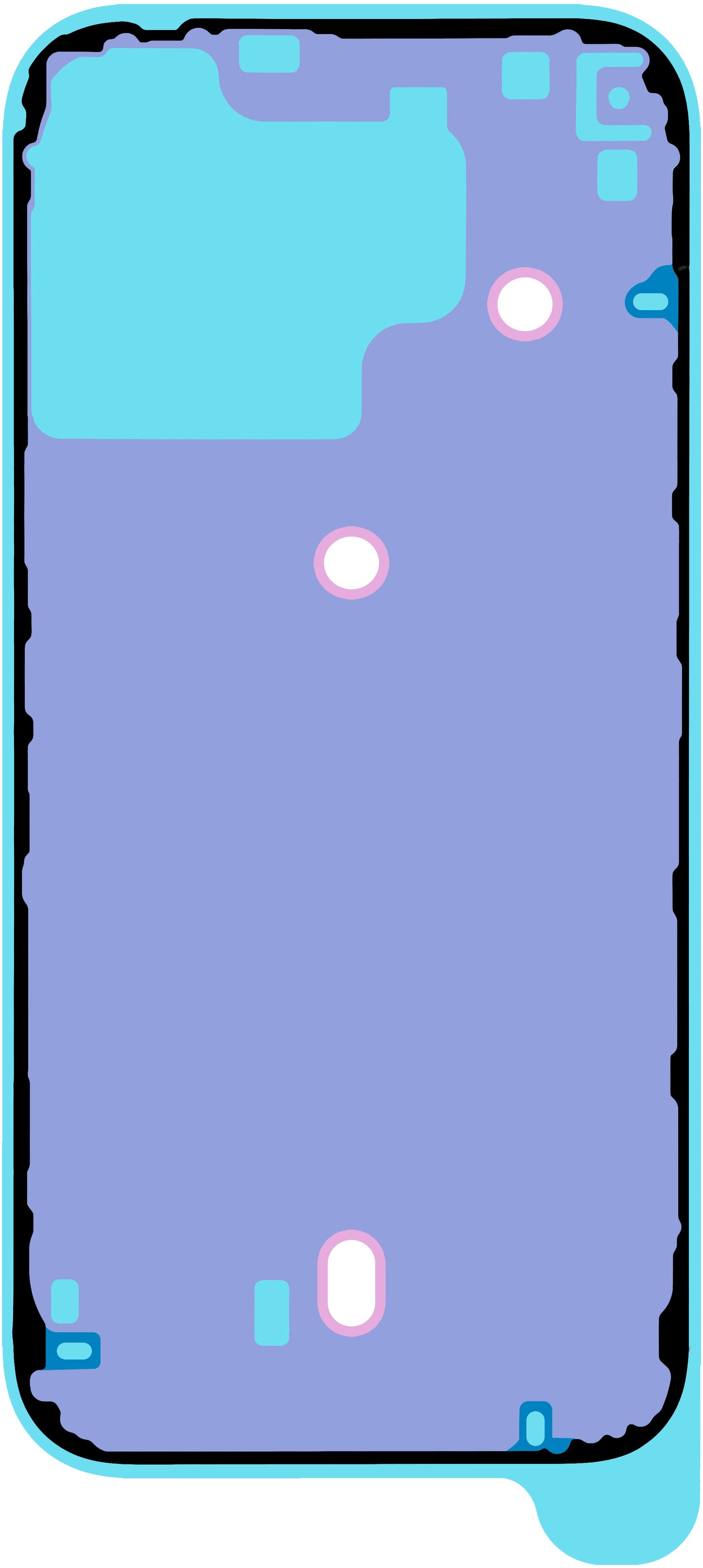 Klebstoff Batterieabdeckung Apple iPhone 16 Pro Max, Service Pack 923-11072