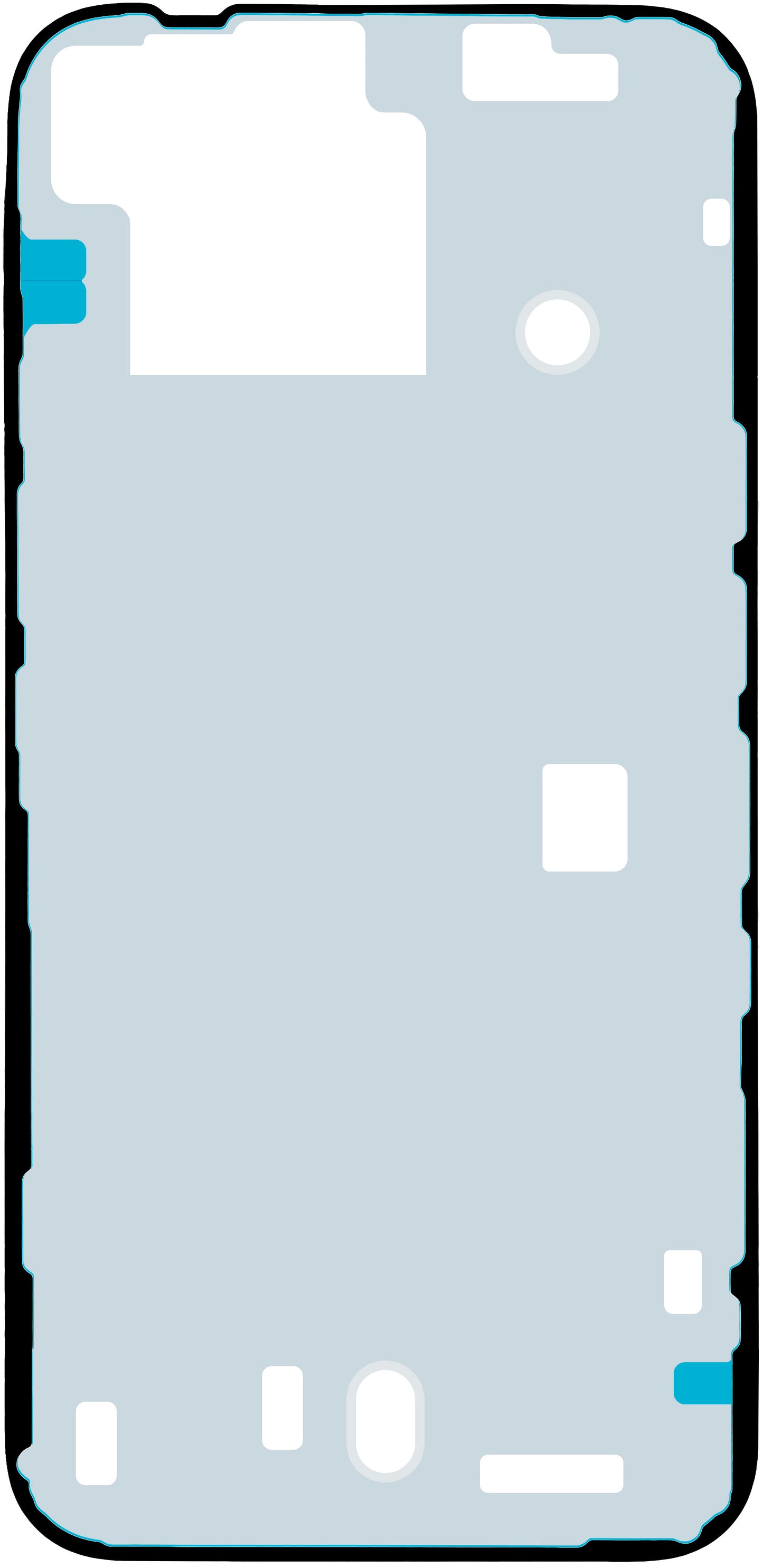 Klebstoff Batterieabdeckung Apple iPhone 14, Service Pack 923-08091