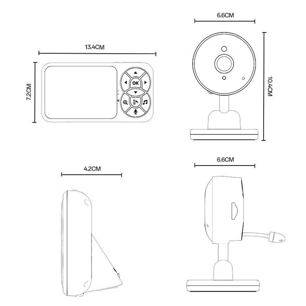 Baby Monitor Yesido KM26, Wi-Fi, Blanc