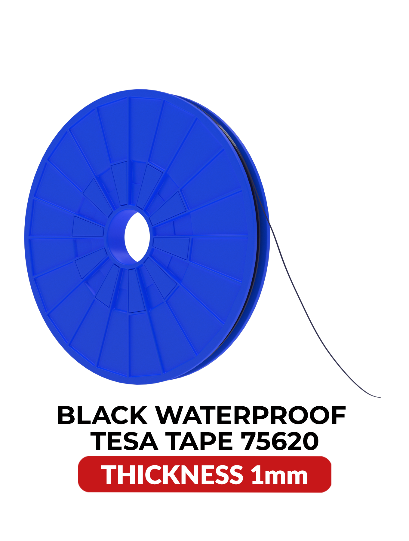 Tesa Acryl-Klebeband 1mm x 25m | Schwarz | Wasserfest | Reparatur