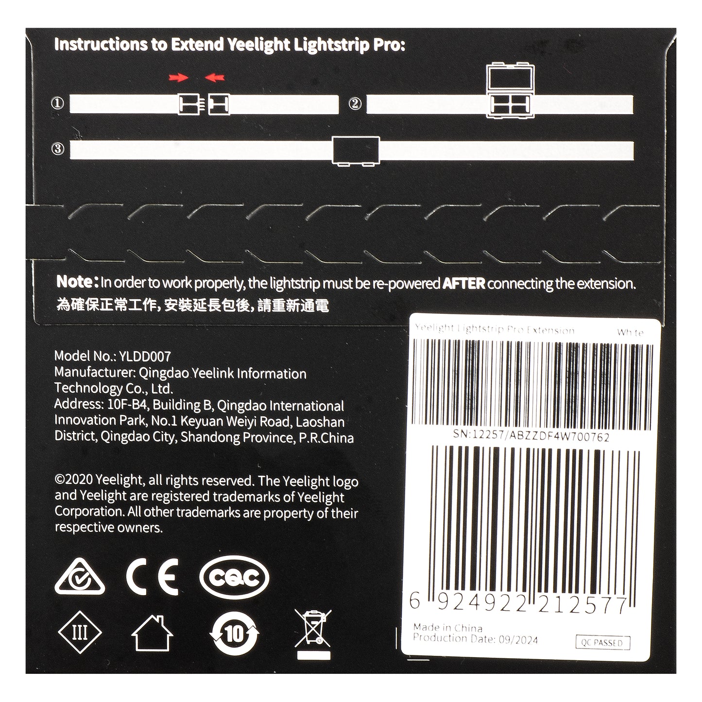 Yeelight Pro Ledstrip, Uitbreiding, RGB, 1m YLDD07