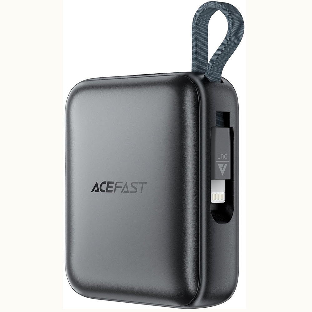 Batterie Externe Acefast M23, 10000mAh, 22.5W, QC + PD, 1 x Lightning - 2 x USB-C, Gris