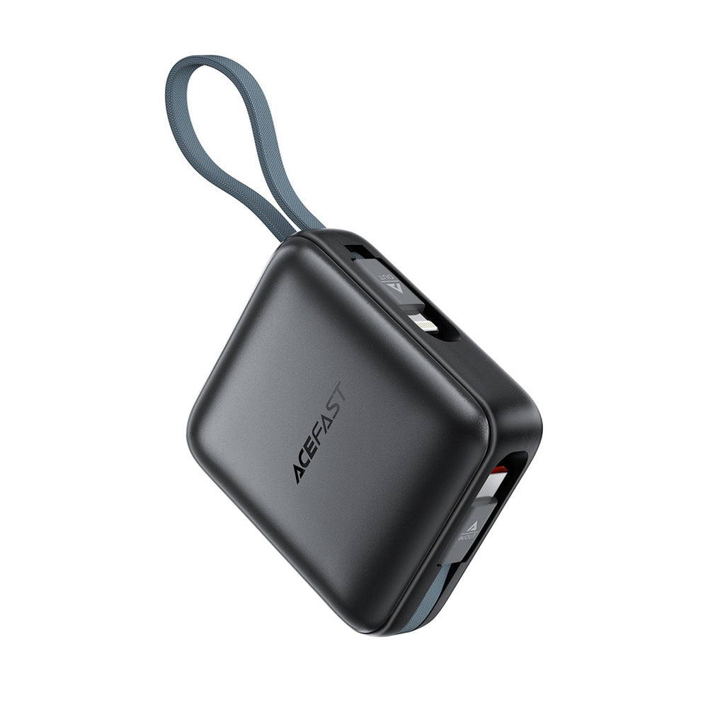 Batterie Externe Acefast M23, 10000mAh, 22.5W, QC + PD, 1 x Lightning - 2 x USB-C, Gris