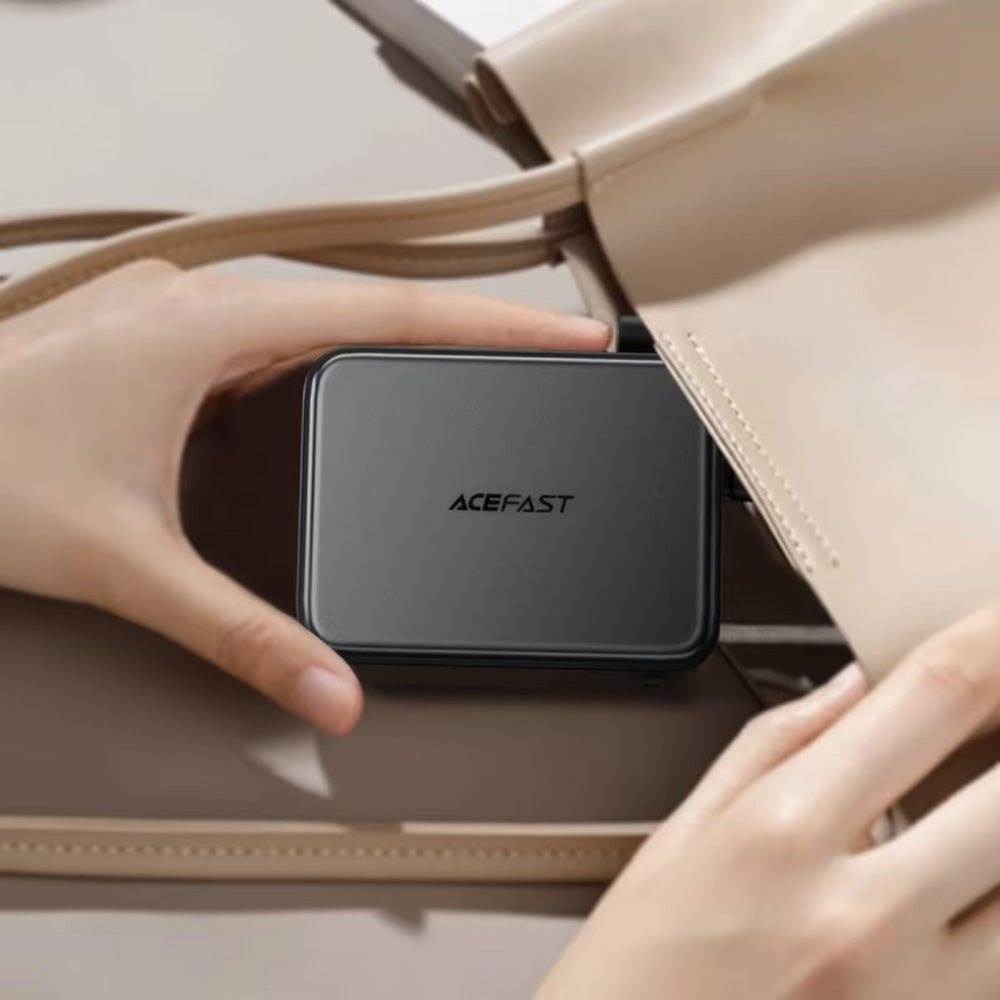 Externe Batterij Acefast M28, 10000mAh, 22.5W, QC + PD, 1 x USB-A - 2 x USB-C, Zwart