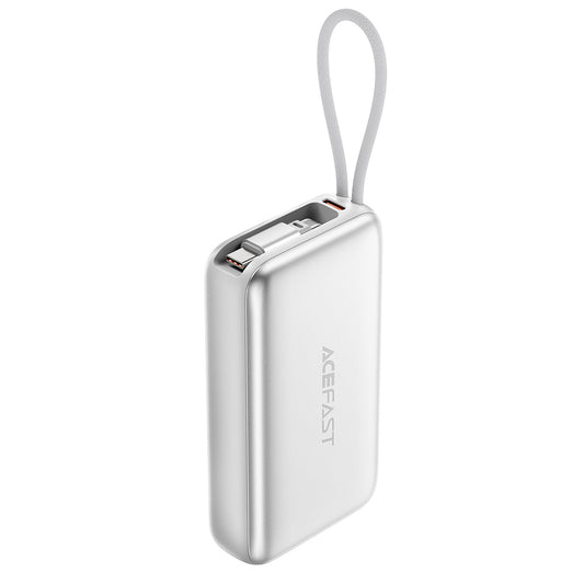 Externer Akku Acefast M32, 10000mAh, 35W, PD, 2 x USB-C, Silber
