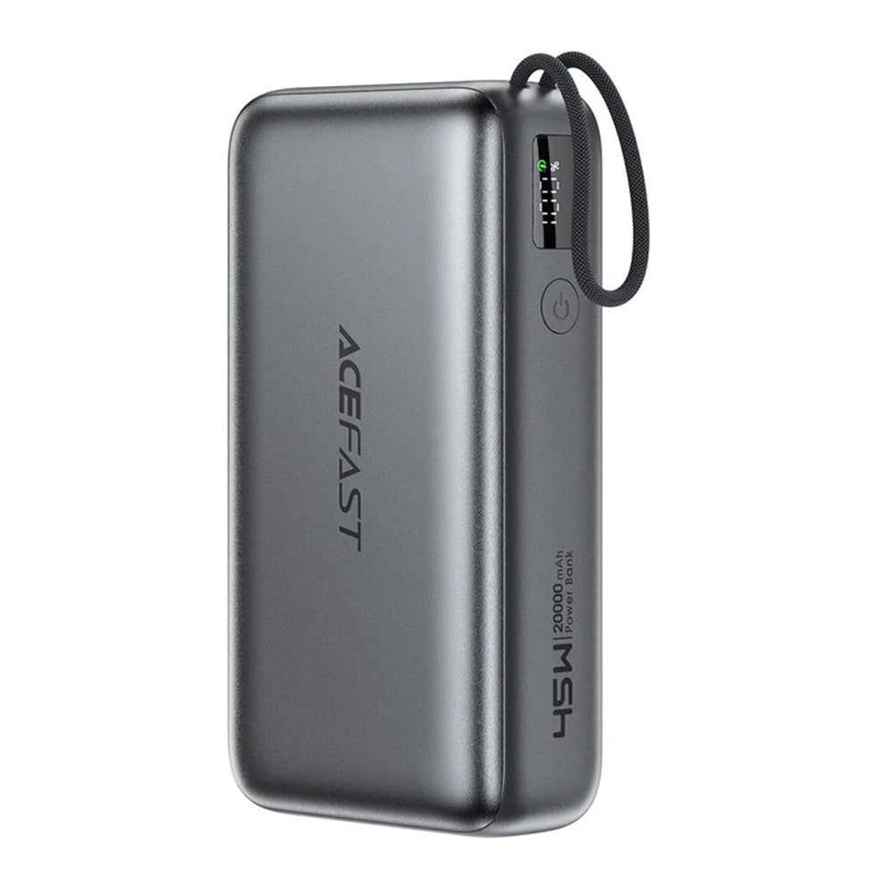 Batterie Externe Acefast M34, 20000mAh, 45W, QC + PD, 1 x USB-A - 2 x USB-C, Gris