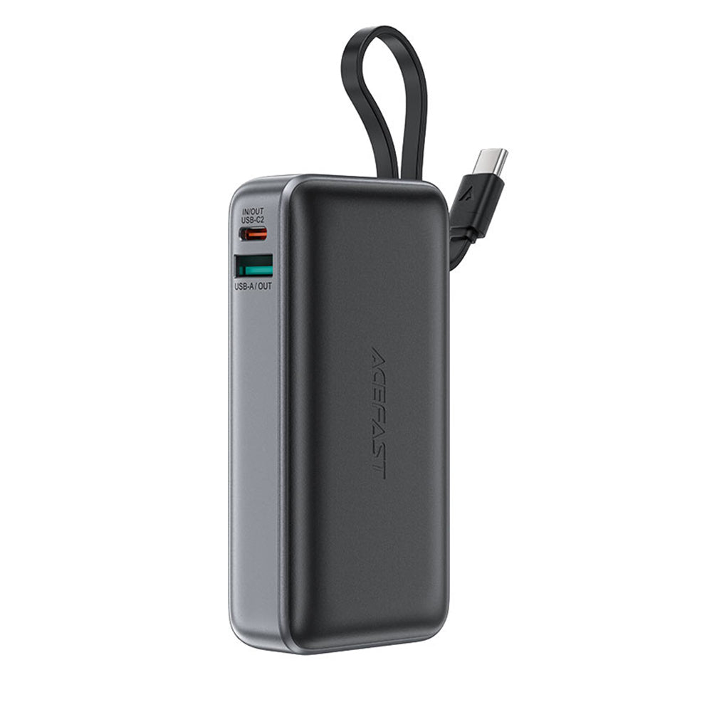 Externe Batterij Acefast M7, 10000mAh, 30W, QC + PD, 1 x USB-A - 2 x USB-C, Zwart