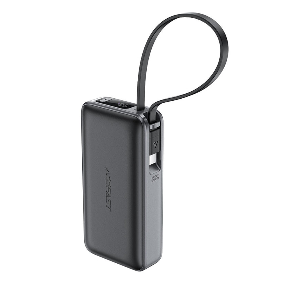Externe Batterij Acefast M7, 10000mAh, 30W, QC + PD, 1 x USB-A - 2 x USB-C, Zwart