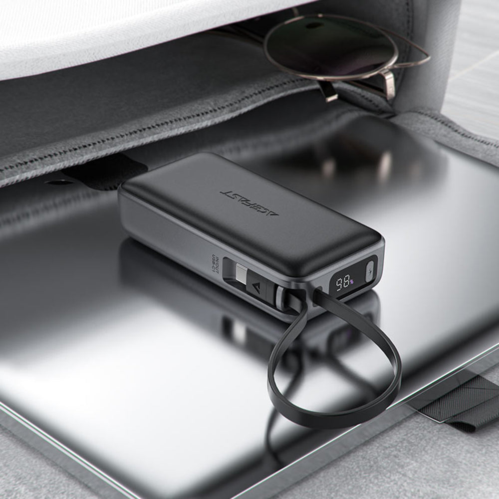 Externe Batterij Acefast M7, 10000mAh, 30W, QC + PD, 1 x USB-A - 2 x USB-C, Zwart