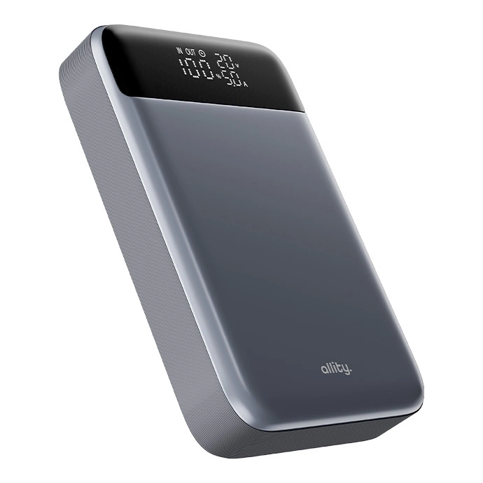 Allity External Battery. APB-200 PocketPower, 10000mAh, 33W, QC + PD, 1 x USB-A - 1 x USB-C, Gray